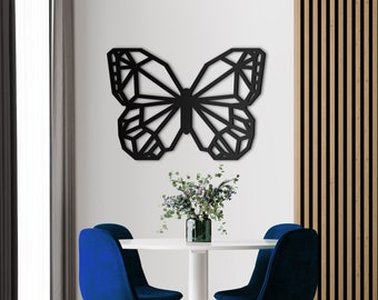 Geometric Butterfly Wall Decor - Animal Geometric - Geometric 3D Art - Geometric Wall Art - Wall Hanging - Home Decor - Gift - SKU:GBFY