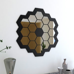 Space Telescope Inspired Mirror Wall Art Decoration, Geometric Wall Art, Wall Decoration, Honeycomb Decorative Mirror, SKU:SPTL