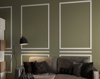 Minimal Wall Paneling, 3D Wall Panels, Wainscot Border, 3D Accent Wall Panels, Decorative Wall Panels - SKU:SWP