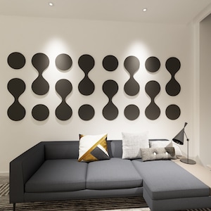 Retro Groovy Balls, 3D Wall Panels, Mid-Century Modern, 70s Vintage Look, Easy to Install Wall Art, Mid Century Home, SKU:RGBL