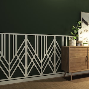 3D Art Deco Wall Paneling, Vintage Decorative Wall Panels, Wainscot Paneling, SKU:ADWA