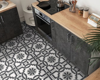 Pegatinas para azulejos con diseño de Northwich, color gris oscuro, aptas para pared y suelo, impermeables, paquete de 10, SKU:NORT