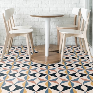 Adesivi per piastrelle Sheffield, stacca e attacca, vinile autoadesivo impermeabile geometrico, adesivo rimovibile per paraschizzi, CONFEZIONE da 10, SKU:SHFF