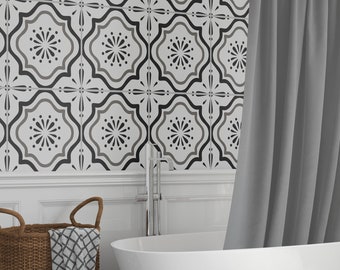 Alicante Tile Stickers, Floor decals, Tiles for Kitchen/Bathroom Backsplash, Waterproof, PACK of 10, SKU:ALCI
