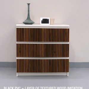 Shanghai Malm Overlay, Furniture Dresser Laminated Appliques, Textured Wood Imitation, SKU:SHMA