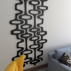 Decoración retro de los años 70, paneles de pared 3D, estilo moderno de mediados de siglo, estilo vintage de los años 70, arte de pared fácil de instalar, hogar de mediados de siglo, SKU: RTR3DP