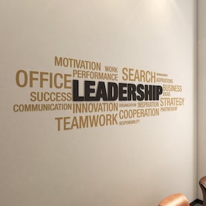 Leadership Sign, Office Decor, Leader Quote Office Vinyl Decor, Entrepreneur Gift, Office Wall Art - SKU:LEDR