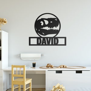 Dinosaurier Raum Dekor | Dinosaurier personalisiertes Schild | Kinderzimmer Namensschild SKU:CTDS