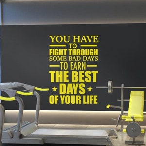 Gym, Fitness, Home Gym Decor, Gym Decor, Bodybuilding, Home Gym, Sports Decor, Sports Decals, Gym Wall Decals, Wall Decals - SKU:FBD