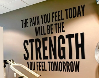 Exercise Stickers - Gym Wall Decal - Workout Stickers - Fitness Stickers - Wall Decals - Gym - Exercise - Motivational Quote - SKU:TPYFT
