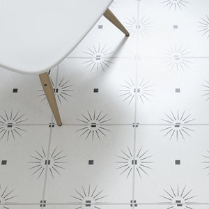 Décalcomanies en vinyle pour le dosseret de cuisine et de salle de bain, noir et blanc, amovibles - Lot de 10 - SKU : BURS