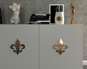 Paris, BESTA Kits, Fleur de lis Decor, Furniture Panels, Furniture Overlays -Fretwork Panels, Mirrored Furniture, SKU:PABE