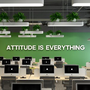 Attitude is Everything, Office 3D Quotes, Wall Art Decor, Inspirational Motivational Wall Art, SKU:ATTI