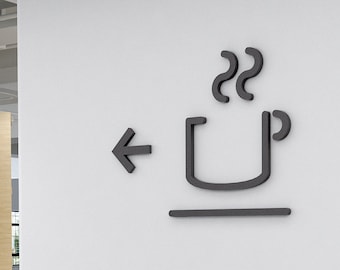 Coffee Sign , 2 units - way-finding system - SKU:COSI