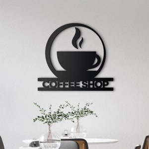 Custom Coffee Shop Schild, Kaffee Liebhaber Wand Kunst Dekor, personalisierte Geschenke, Coffee Bar Wandbehang, SKU: COF2