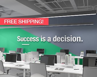 Success Is A Decision, Office Motivational Wall Decor, 3D Quote for Home Office, Positive Mindset, SKU:SIAD3D