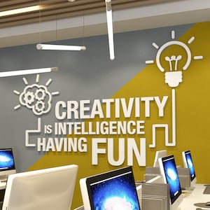 Office wall art, Dimensional letters Wall - Creativity office wall art to trendy offices, Workspace decor - SKU:CRTMD