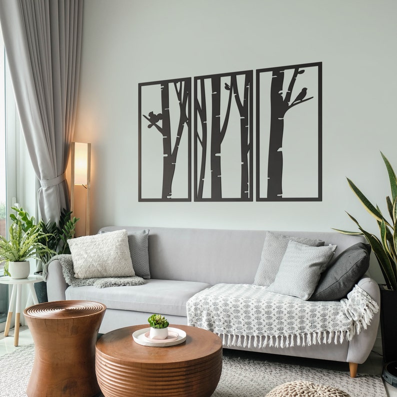 Birch Tree 3D Tree Wall Art Birch Tree Branches Wall Panel - Etsy