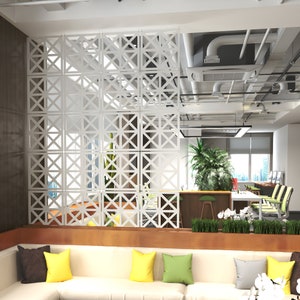 Modular partitioning system for decorating walls, dividing rooms - SKU:MO44