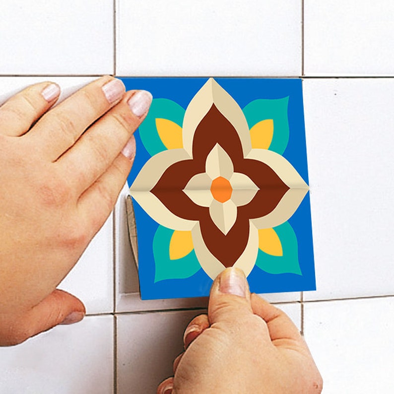Talavera Tile Decals Tile Stickers Talavera Traditional Tiles Tiles for Kitchen Kitchen Backsplash Home PACK OF 48 SKU:TraTa image 3