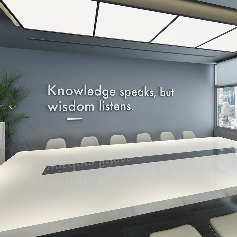 Wisdom Listens 3d Wall Art Office Decor Meeting Room Es Sku Kswl