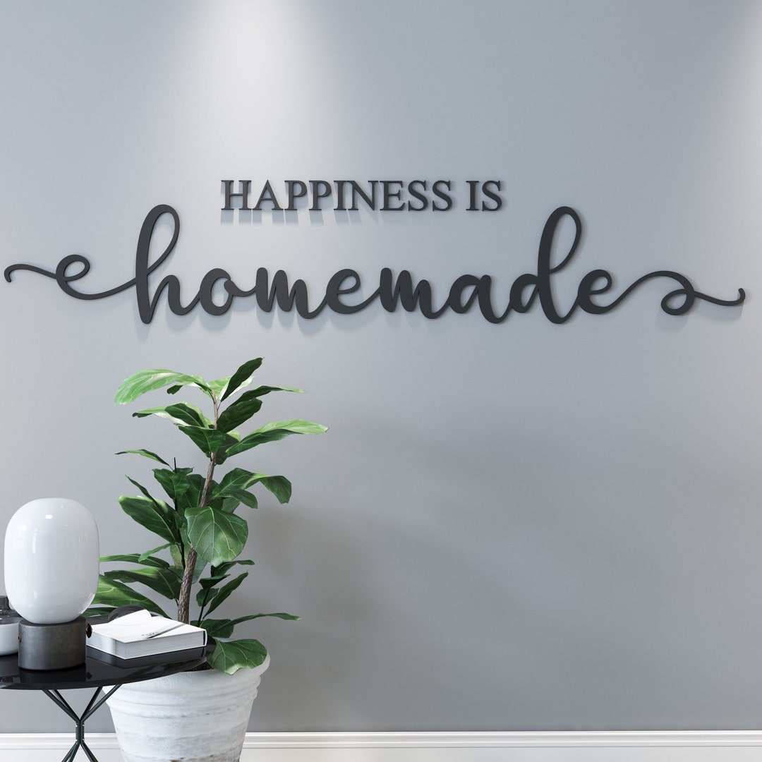 Happiness is Homemade, Inspirational Wall Art, Sign for Your Kitchen