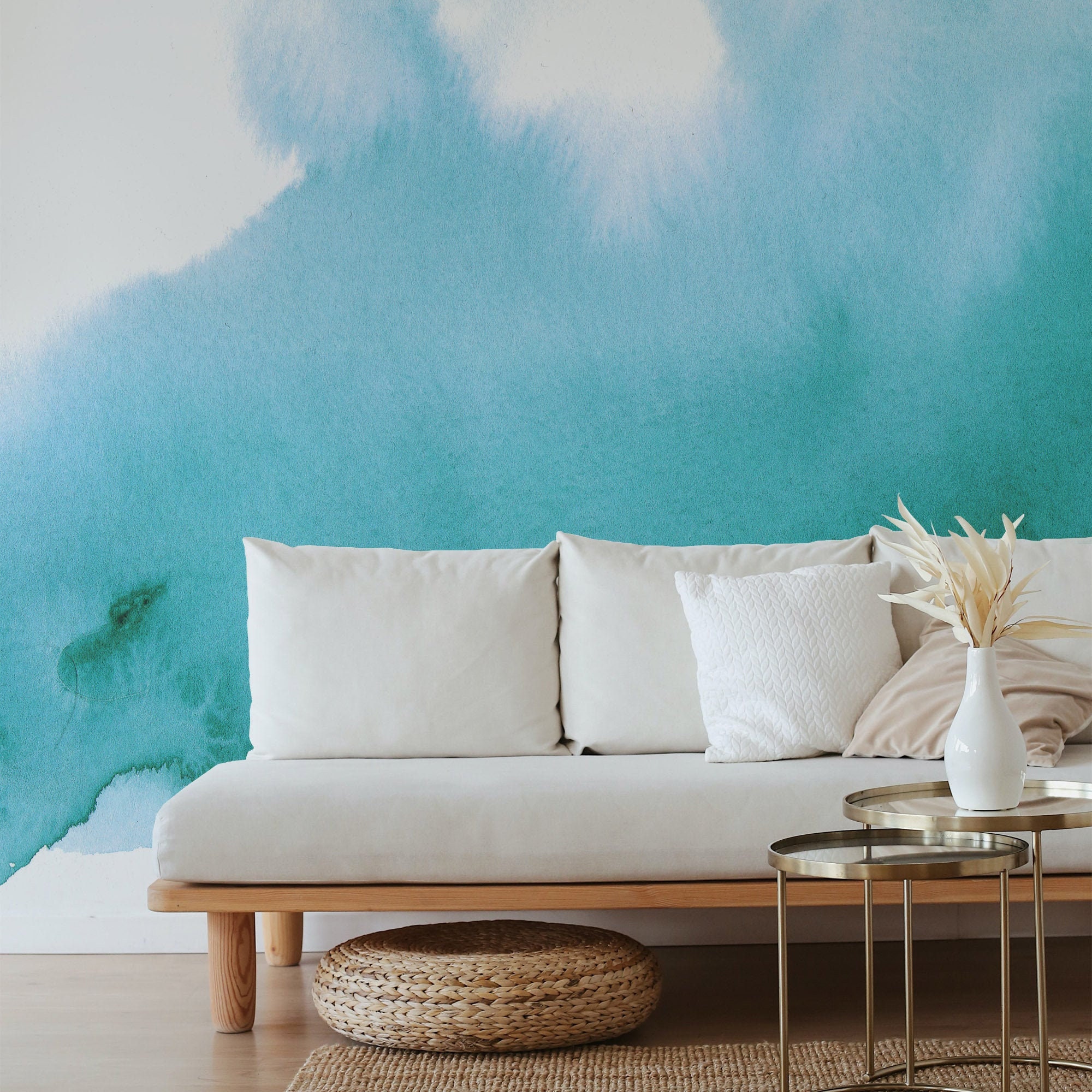 Watercolor Wall Mural Watercolor Wallpaper Adhesive - Etsy