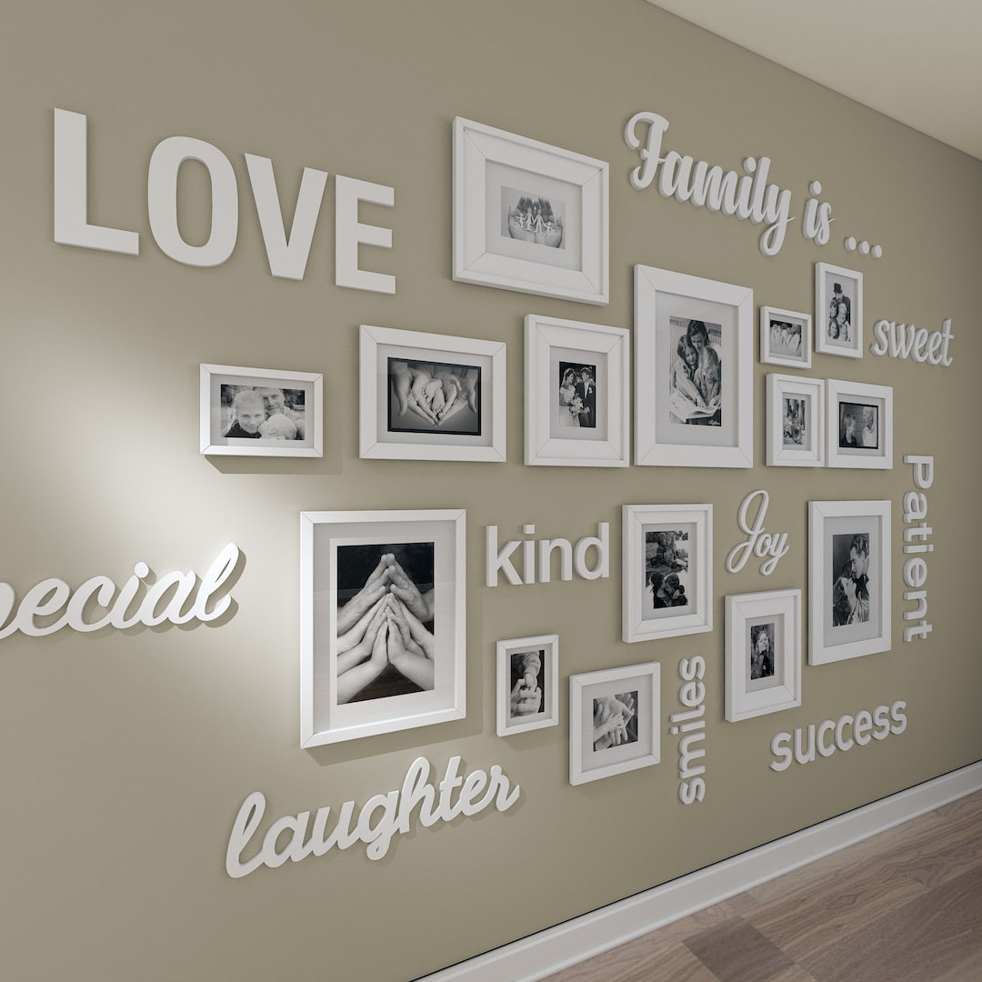 Gallery Wall 3D Quotes , Gallery Wall Decor , Gallery Wall Frames