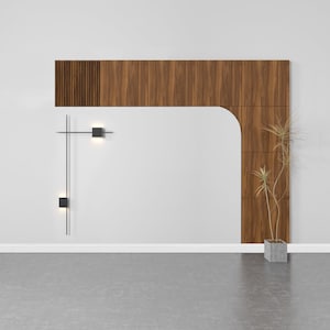Dark Wood Decorative Panels, Wood Slat Wall Panel, 3D Wall Panels, Easy Installation, SKU:DWCP