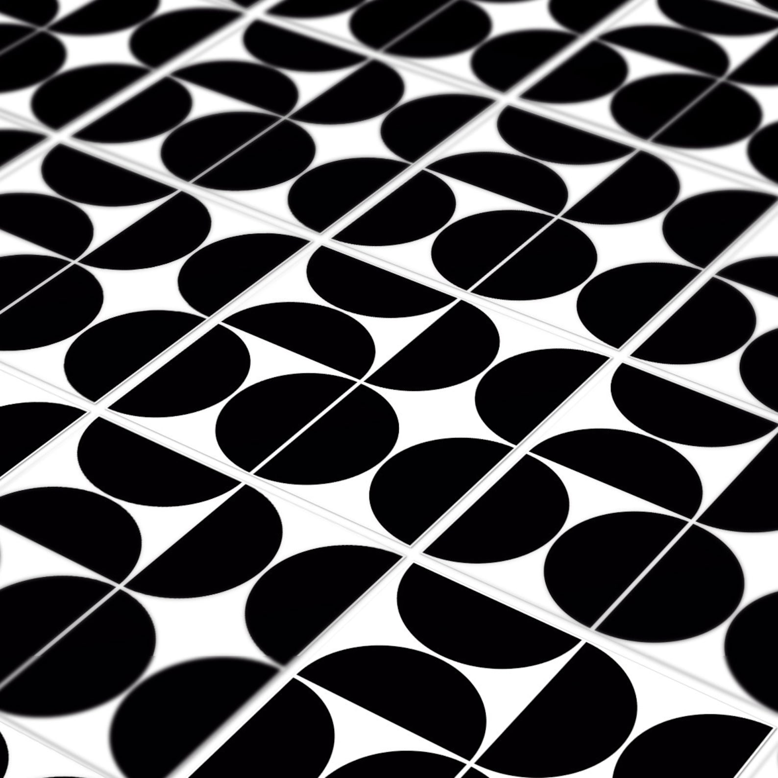 Black & White Modern Circles Pattern Tile Stickers Suitable - Etsy