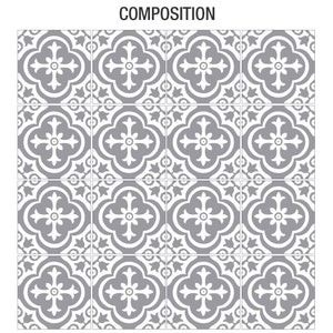 Home Decor, Carrelage Adhésif, Vinyl Floor, Vinyl Flooring, Fliesenaufkleber, Bathroom, Kitchen, Tile Decal, Tiles, Pack of 48 SKU:MOROFL image 4