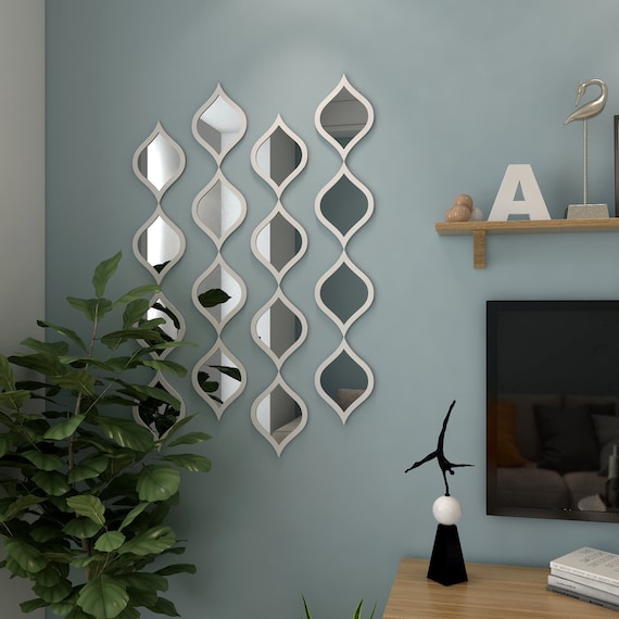 Self Adhesive Mirror Wall Sticker, Sticker Mirrors Home Wall