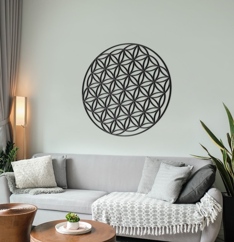 Flower of Life Sacred Geometry Wall Art Mandala Yoga - Etsy