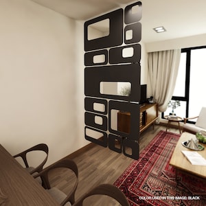 Decoración retro de los años 70 - Paneles modulares de pared - Hogar de mediados de siglo - Separador de ambientes - Panel decorativo - Estilo vintage de los años 70 - SKU:SVRD imagen 6