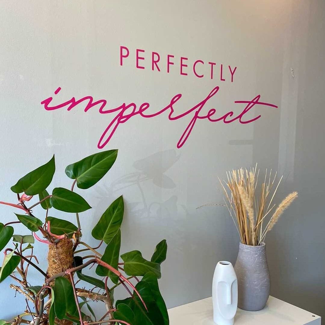 Curated visual reference: Perfectly Imperfect Affirmation Wall Decal Positive Affirmation Vinyl Photo Inspiration