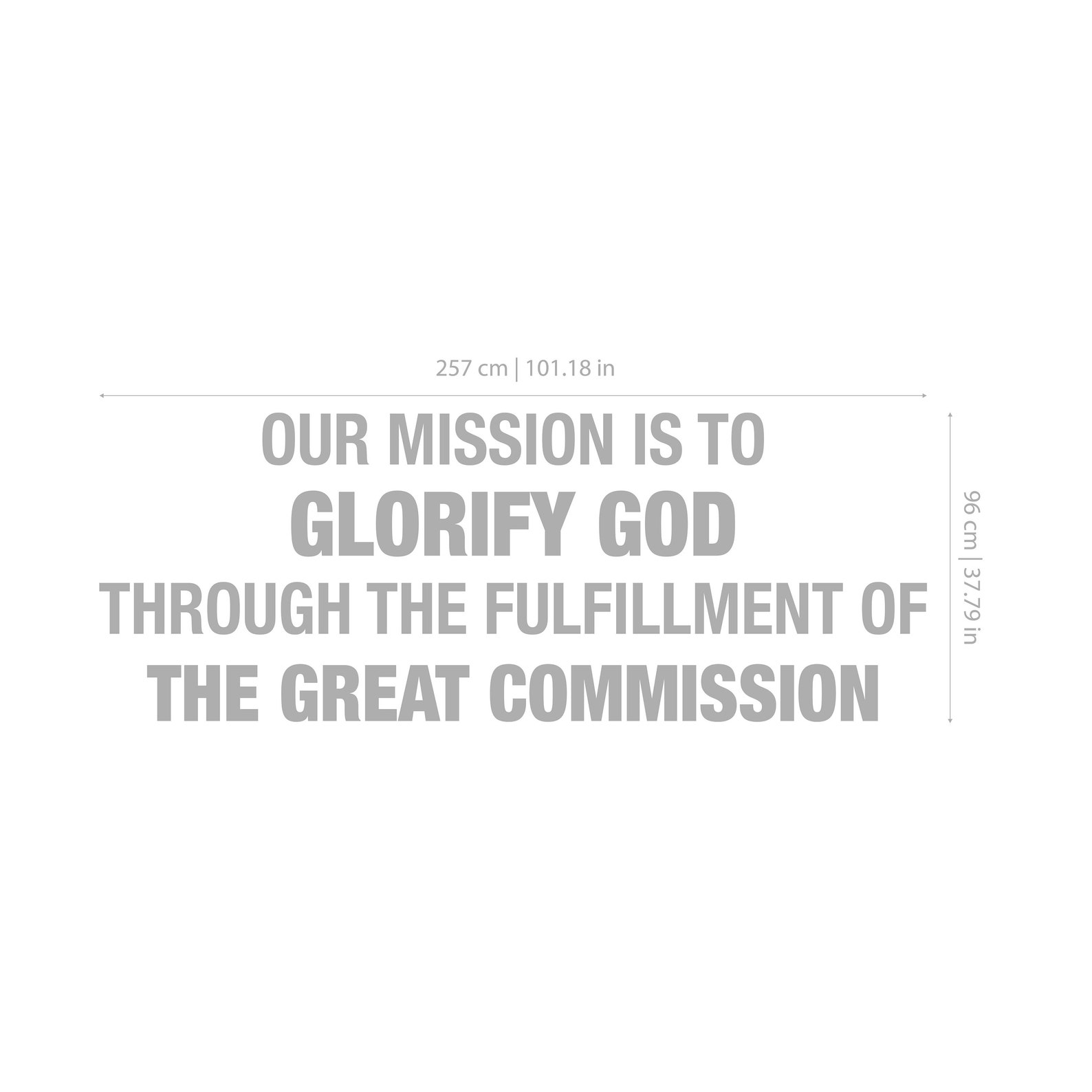 Glorify God Our Mission 3D Quotes Wall Art Home Decor Etsy