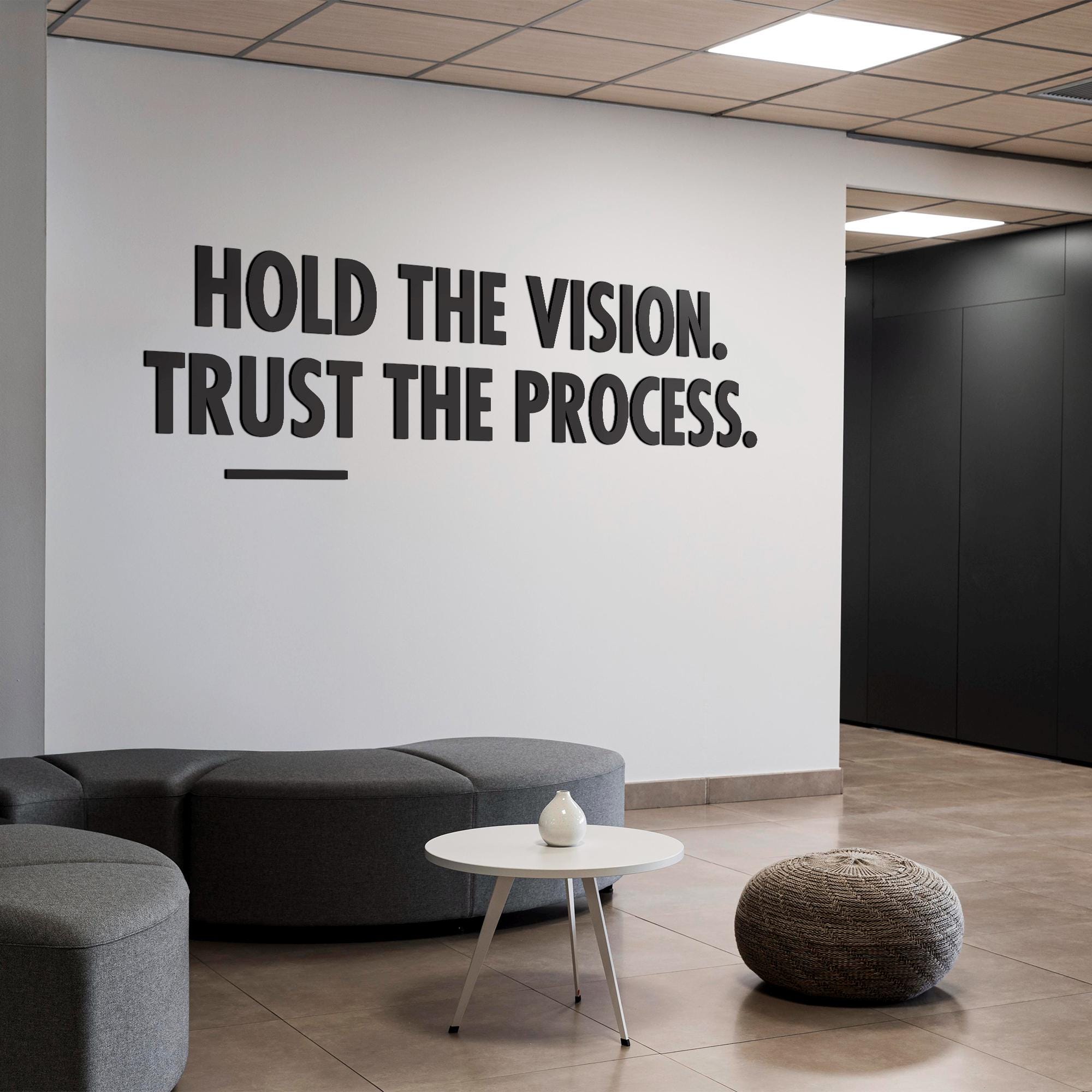 Trust The Process, Office Design, 3D, Office Decor, Office Wall Art, Office, Quote, Wall Art, Office Art, Quotes, Wall Decor - SKU:TTP