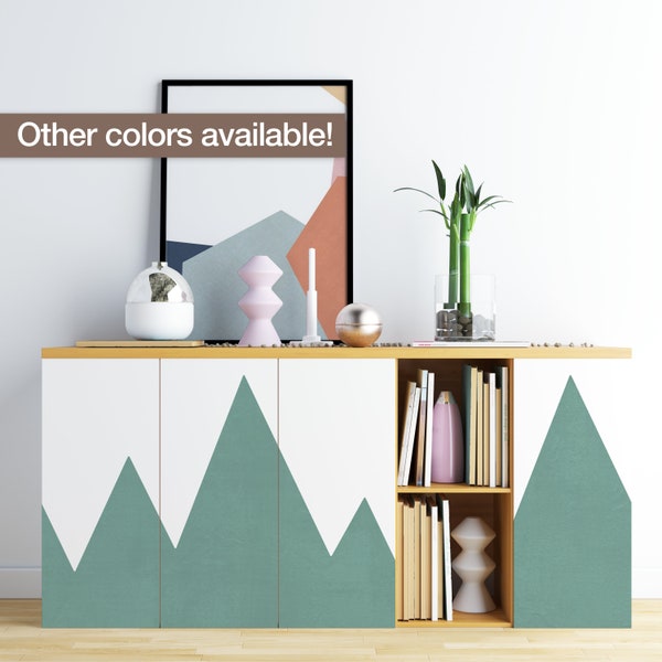 Mountains Decals, Furniture Decals, Adhesive Vinyl to Cover Furniture, Color Blocking, Nursery Stickers, Removable Sticker - SKU:IMXC