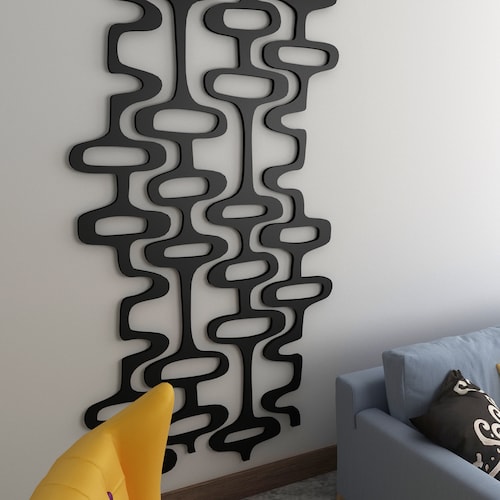 Décoration rétro des années 70, Panneaux muraux 3D, Moderne milieu de siècle, Look vintage des années 70, Art mural facile à poser, Maison Mid-Century, SKU :RTR3DP