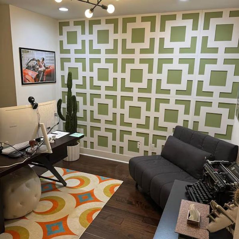 Mid Century Modern - Wall Paneling - Panele 3D - 3D Wall Panels - Wall Panels - Paneling - Decorative Wall Panels - 3D Tiles - SKU:MIDS3DP image 4