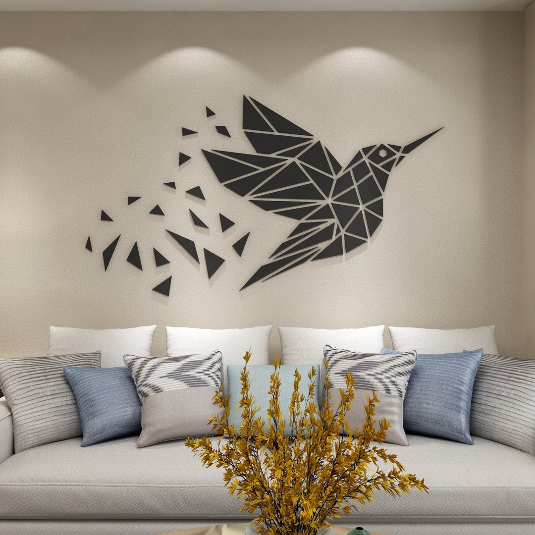 Geometric Bird Wall Decor, Animal Geometric Wall Art, Geometric Figure