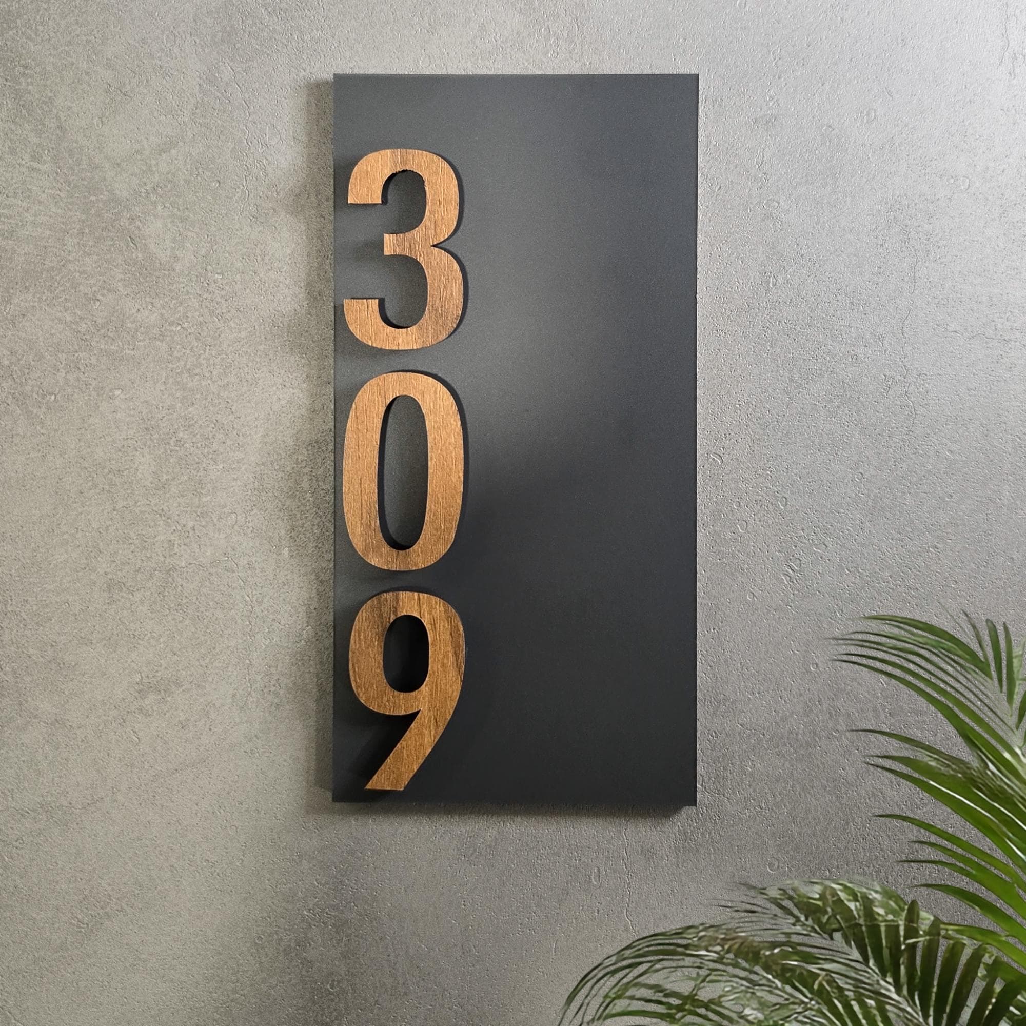 Unit Door Numbers, Interior Modern Number Plague, Room Number Sign, Custom Hotel Room Sign, Vinyl Wood Imitation, SKU:DGDW