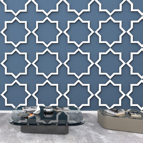 Moroccan Star Decor 3d Wall Panels Diy Wall Art Moroccan Etsy