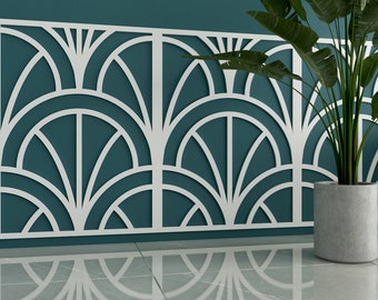 3D Art Deco Wainscot Geometry Paneling, 3D Wall Panels, Vintage Decorative Wall Panels, Wall Moulding Kit, SKU:ARRW