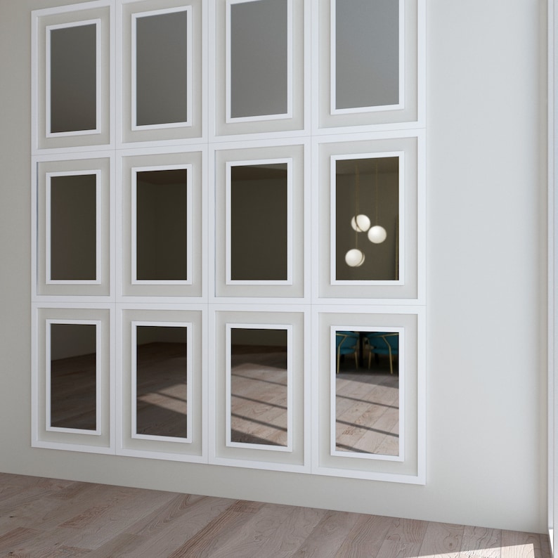 PVC and Mirror Wall Panels Rectangular Decorative Wall Etsy UK