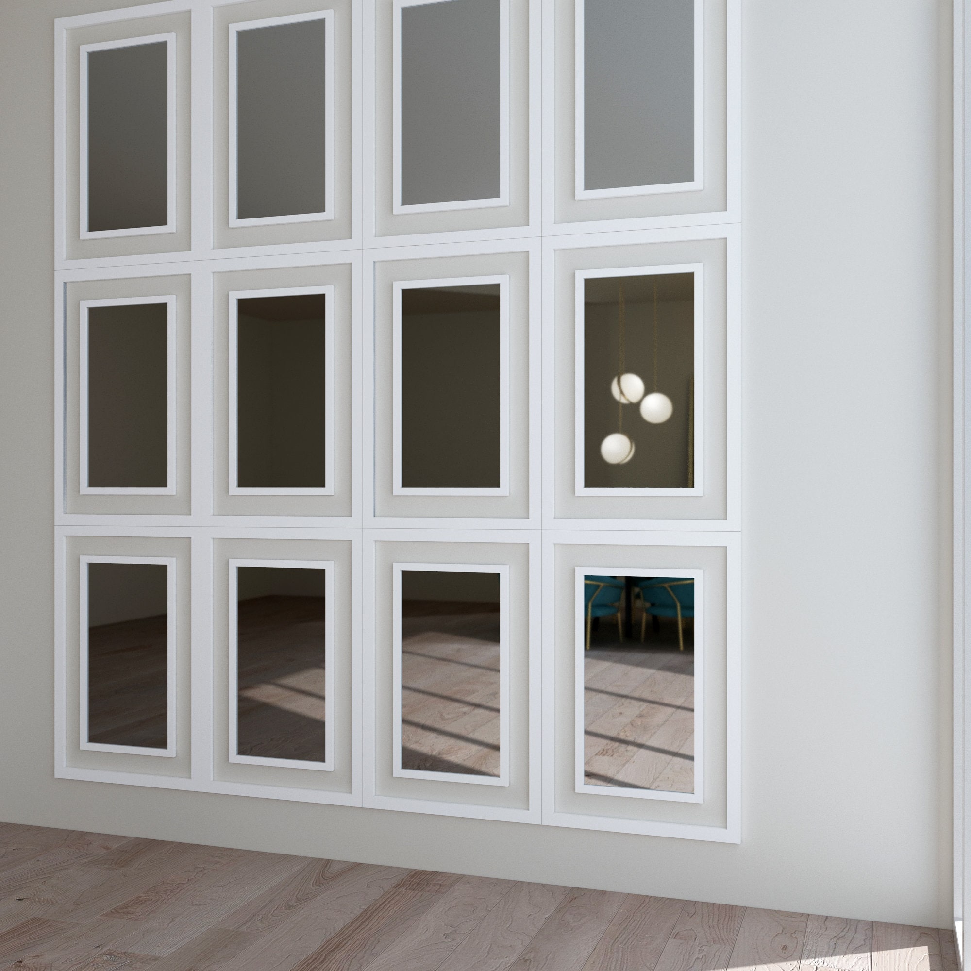 PVC and Mirror Wall Panels Rectangular Decorative Wall Etsy UK