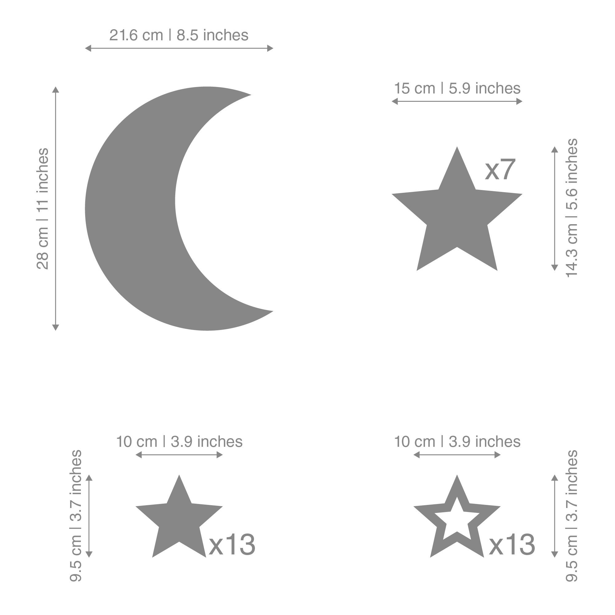 3D Night Sky, Moon and Stars, Nursery Decor, Baby Room Wall Art, Kids ...