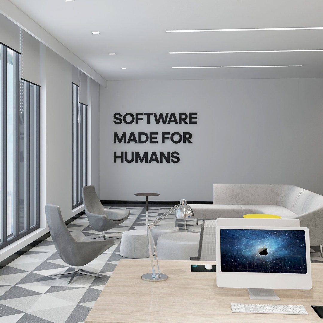 Software Made for Humans, Software Wall Art, Motivational Office Decor ...