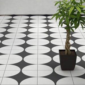 Circles Pattern - Geometric Tile Stickers - Suitable for Wall and Floor - Kitchen or Backsplash - PACK of 10 - SKU:CIRC