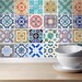 Traditional Spanish Tiles Stickers - Tiles Decals - Tiles for Kitchen Backsplash or Bathroom - Home - Carrelage - PACK of 32 - SKU:SPANTILES 